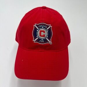 Chicago Fire Soccer Club Red Baseball Cap Embroidered MLS‎ Logo Adult Size